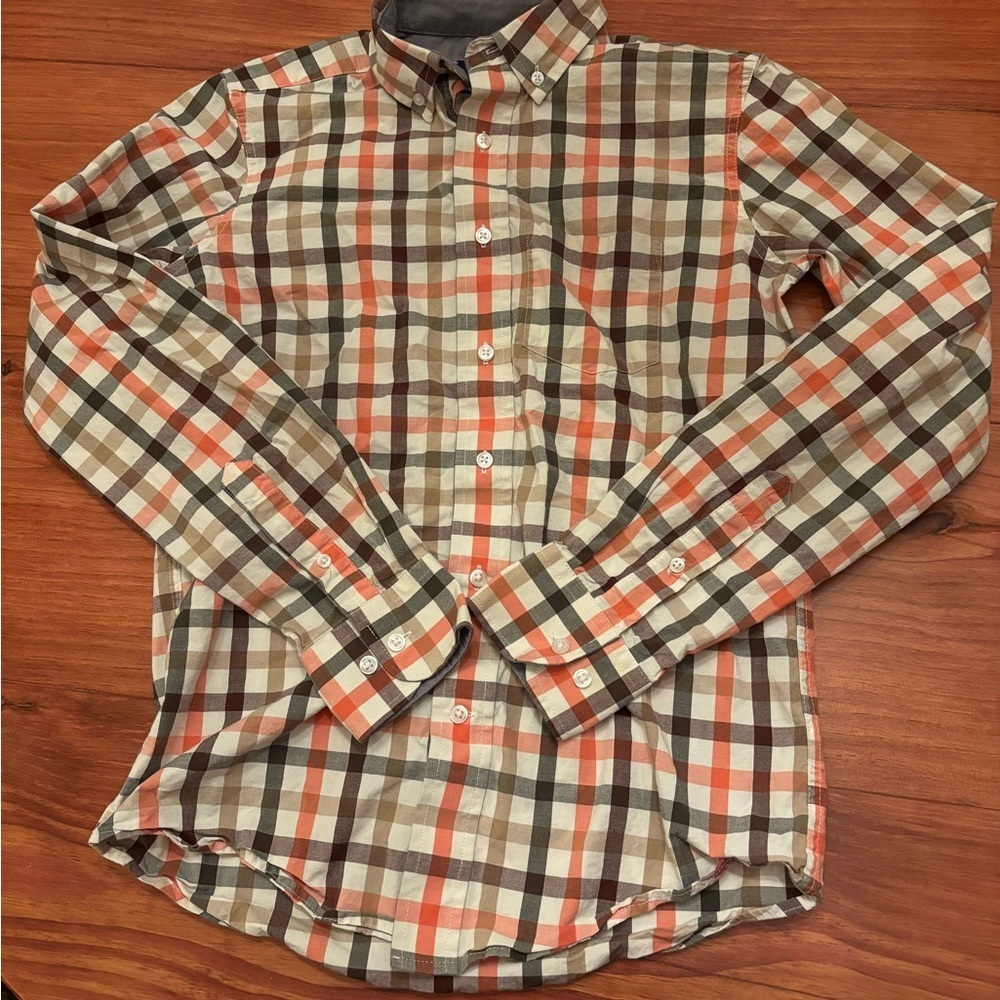 George Classic Fit Plaid Button-Down Shirt XS